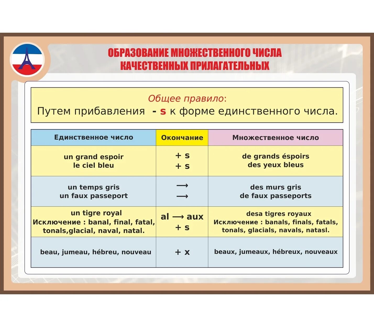 Картинки МНОЖЕСТВЕННОЕ ЧИСЛО ВО ФРАНЦУЗСКОМ