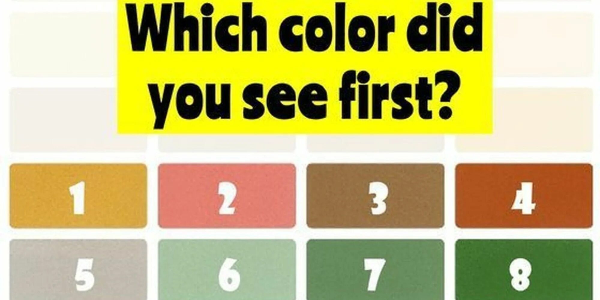 Did you see first. What do you see first - personality Test. Chinese Colors Quiz.