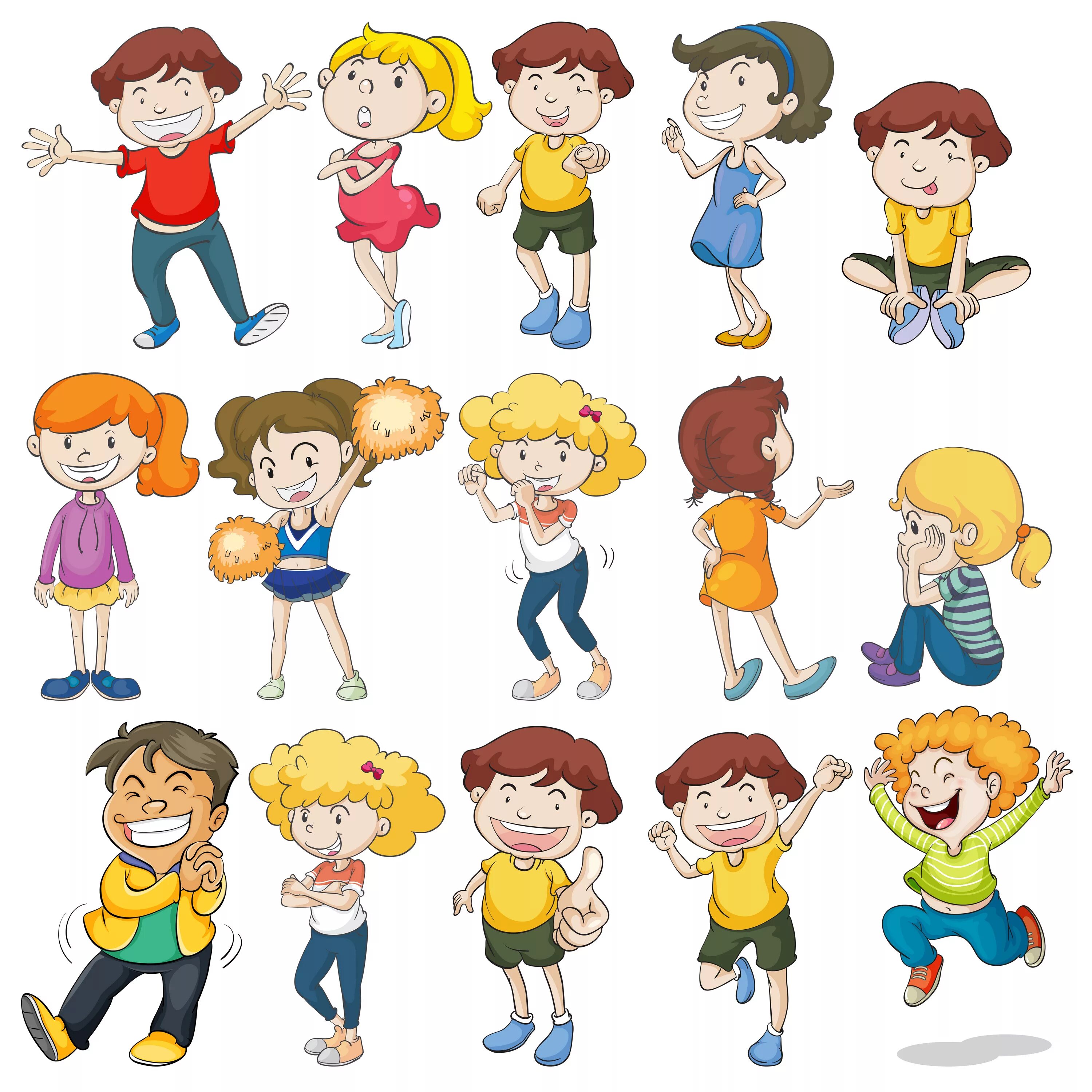 Разные действия рисование. Activity vector. Мультяшные дети подростки. Дети выполняющие разные действия. Экшен вектор рисунок.