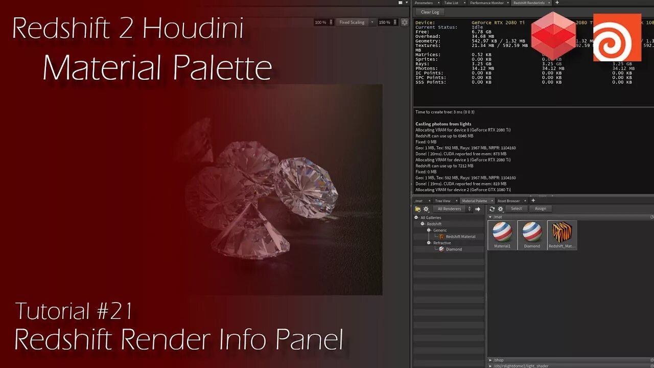 Redshift Houdini. Рендер Redshift. Tutorial Redshift. Материал ткани Redshift.