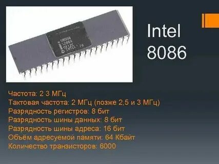 Intel 8086 характеристики