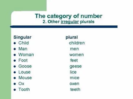 The categories of number