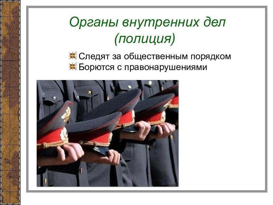 Органы внутренних дел рф правоохранительные органы. Органы внутренних дел. Общественный порядок примеры. Следят за общественным порядком, борются с правонарушениями. Органы полиции презентация.