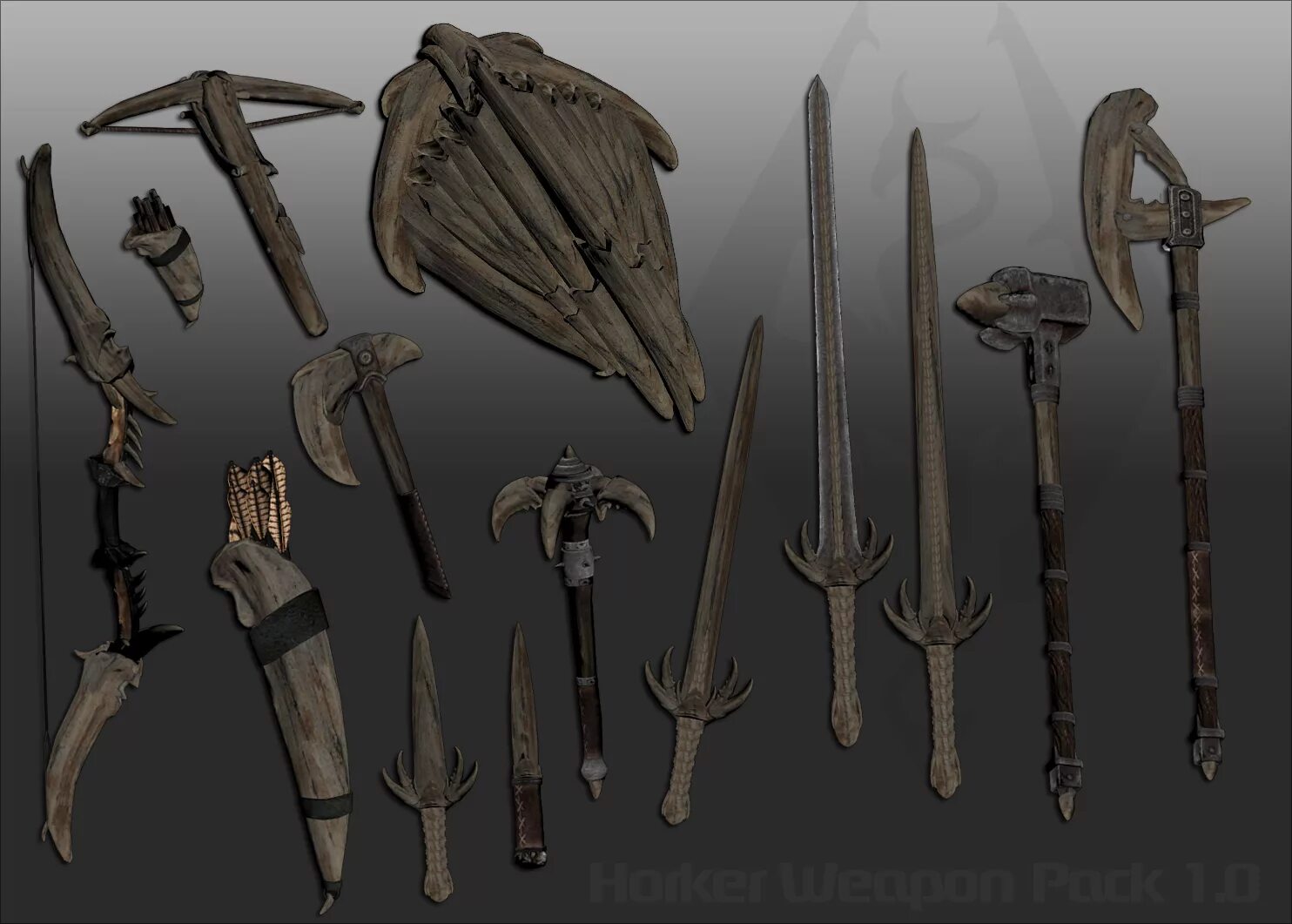 Skyrim weapon. Скайрим мод оружие из кости хоркера. скайрим лорное оружие. the elder scrolls оружие. оружие из драконьей кости skyrim.