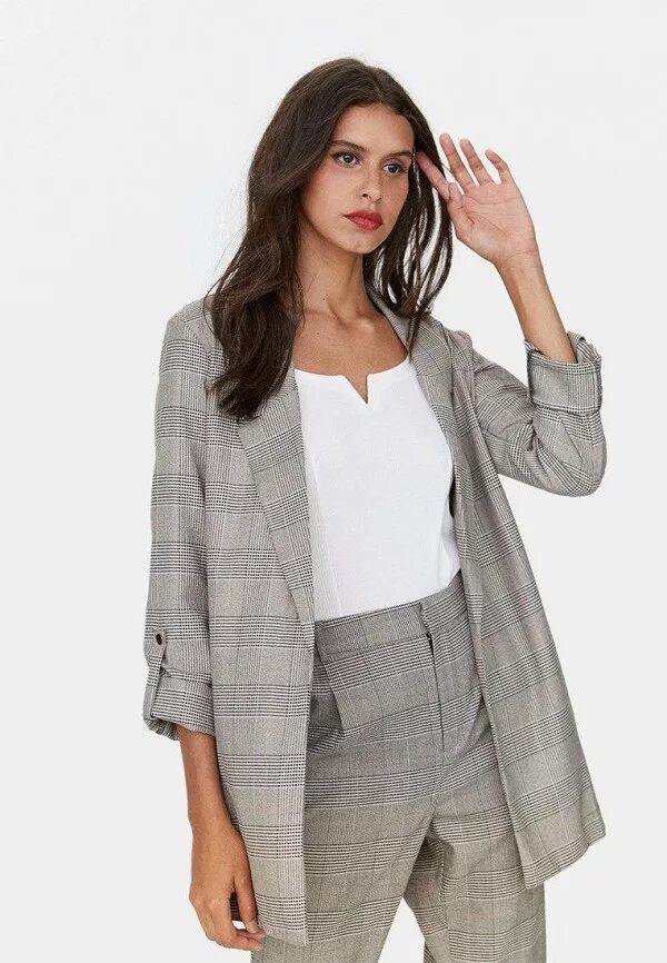 Свободный жакет. Вязаный блейзер женский. Свободный жакет. Удлинённый пиджак женский. Клетчатый пиджак страдивариус.
