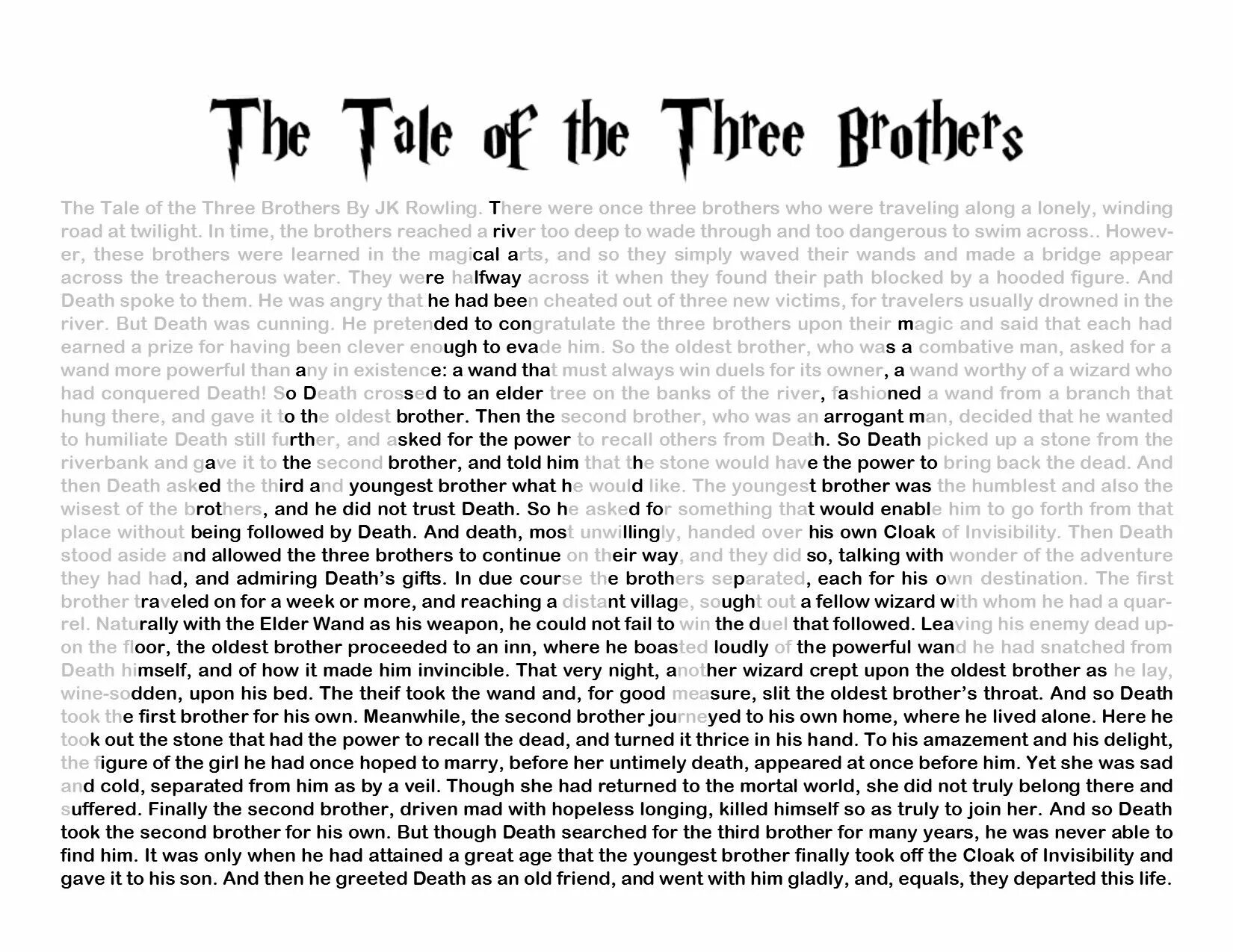 There were once two. The Tale of the three brothers. Harry Potter and the Deathly Hallows. The Tale of the three brothers страницы книги. There were once three brothers who were traveling.