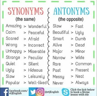 Opposite words перевод