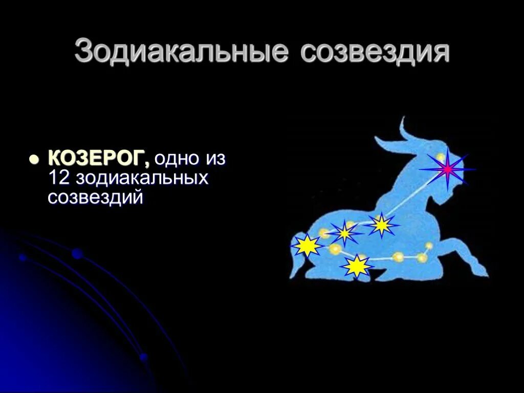 Сообщение о созвездии козерог. Зодиакальное созвездие козерог. созвездие козерога звезды. козерог астрономия.