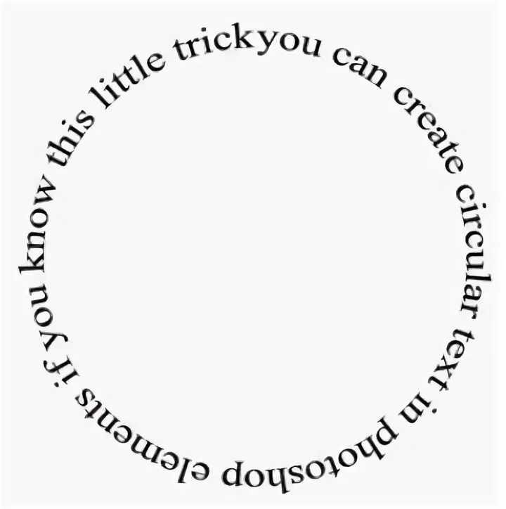 The circle text. The circle text