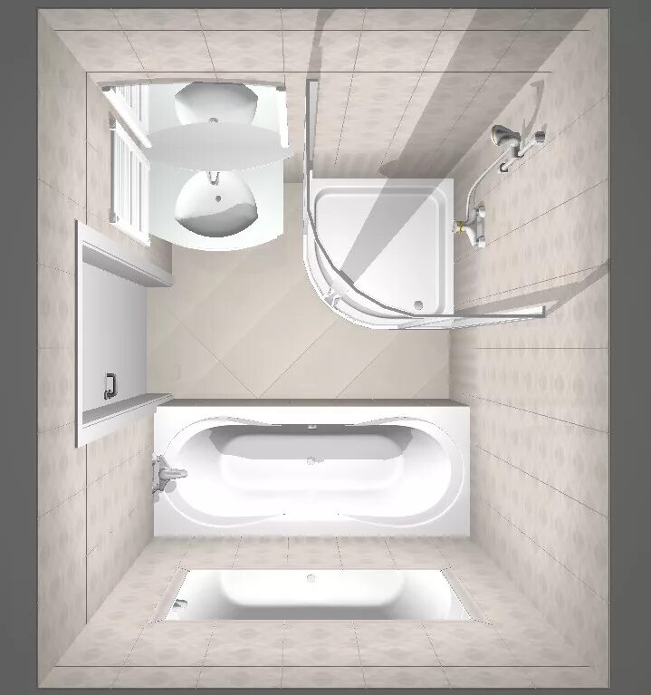 Дизайн ванной 170 170