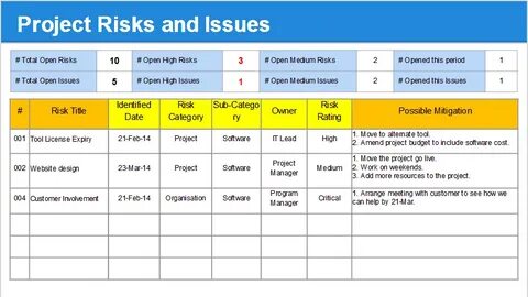 Issue log