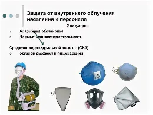 Средства индивидуальной и коллективной защиты при чс