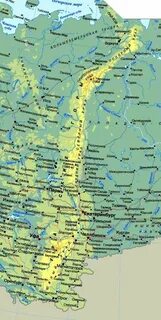 Где находятся уральские горы на карте