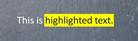 Highlight text