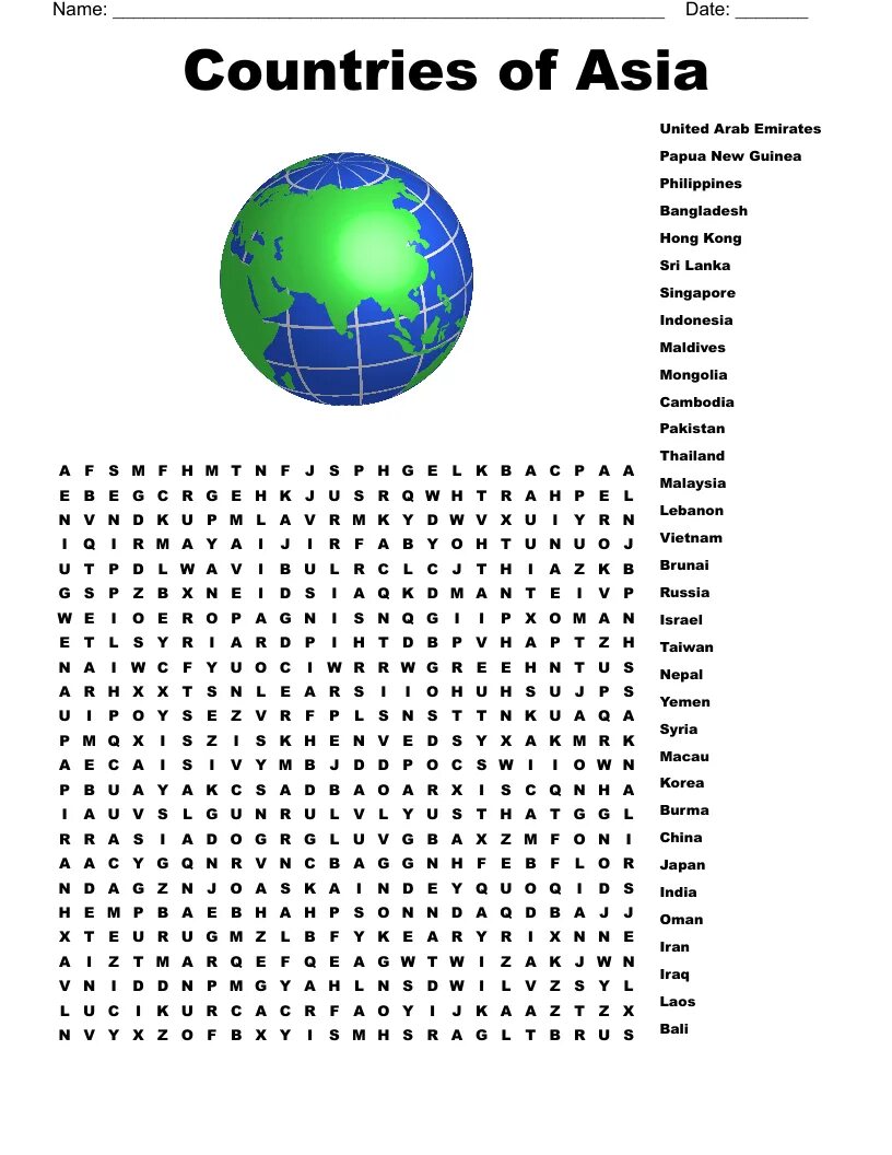 Asia words. Countries Word search. Countries Wordsearch. 50 Countries Word search ответы. Crossword Solver Country.
