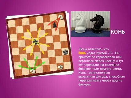 Шахматный конь ходит буквой г на две