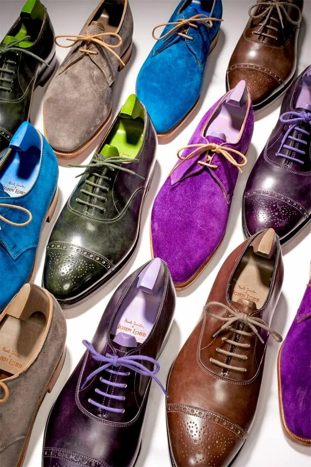 Ботинки цвета. John Lobb кроссовки. Джон Лобб ботинки. Пол Смит обувь мужская. Яркие мужские туфли.