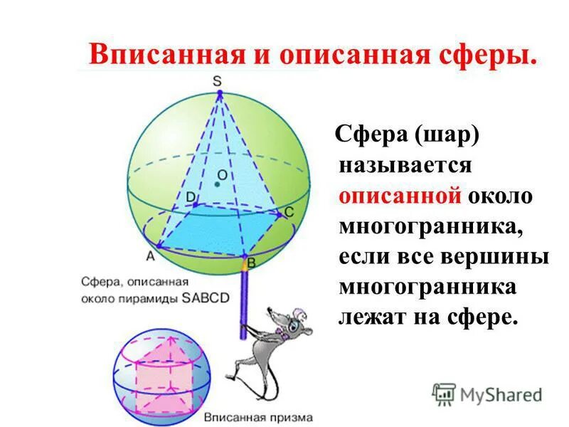 Шар описанный около пирамиды радиус