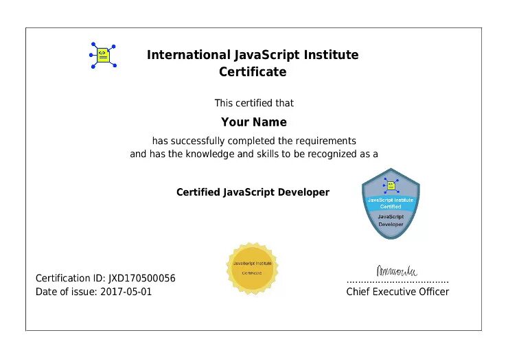 Certificate crt. Сертификат JAVASCRIPT. Сертификат JAVASCRIPT разработчика. Сертификаты JAVASCRIPT международные. Js Institute.