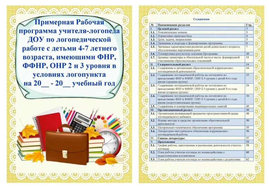 Рабочая программа логопеда. Рабочая программа учителя-логопеда в ДОУ. Программа логопеда в детском саду по ФГОС. План работы логопеда