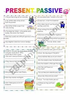 Passive voice present simple worksheets