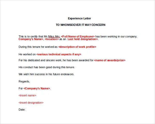 Working experience or work experience. Experience Letter format. Work experience Letter. Work[experience Letter example. Experience Letter example.