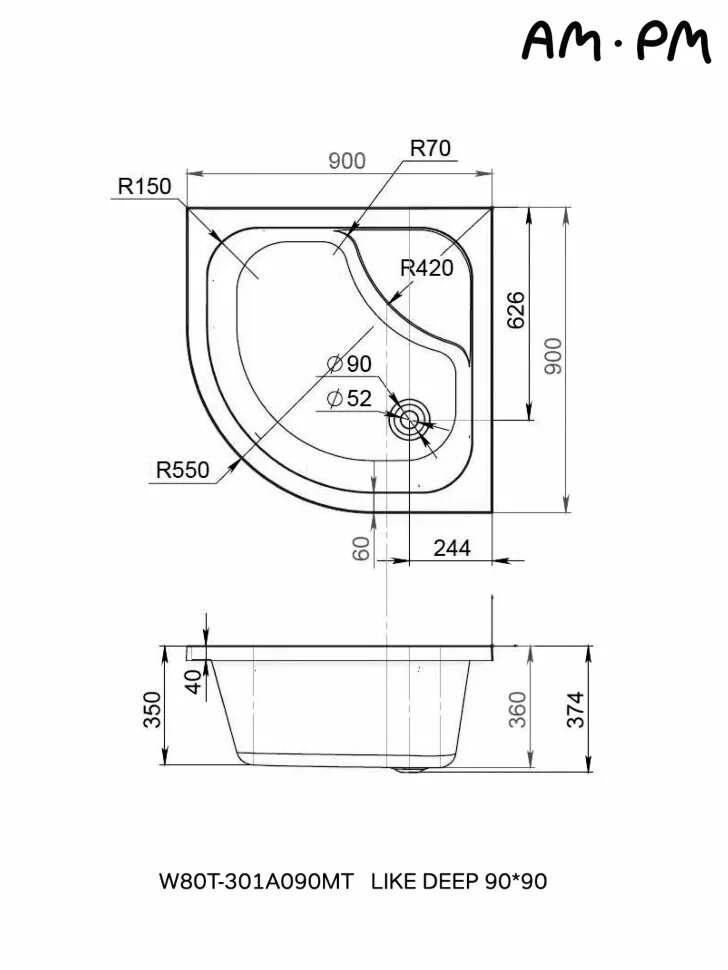 Pm gem w90t-401-080w. Am. Поддон для душа am. Am pm поддон 90=90. Am.