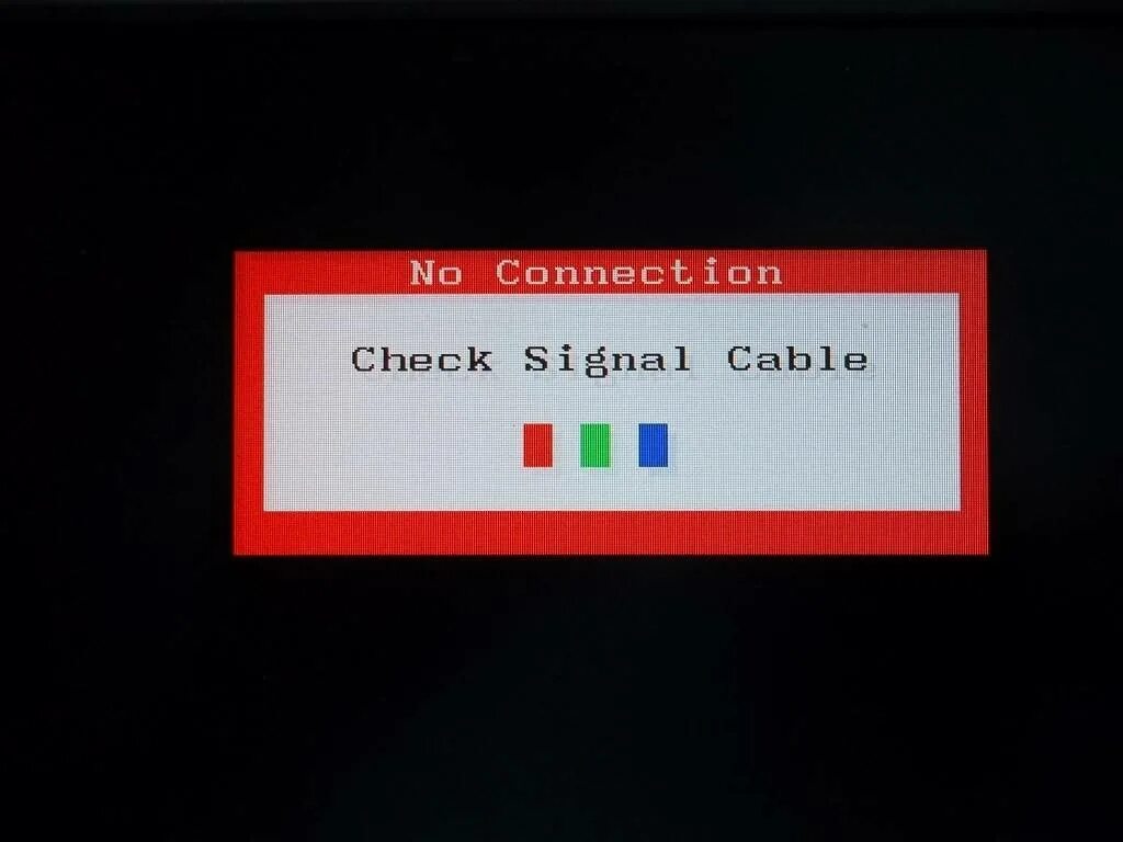 Что делать если пишет no signal. Check signal cable на мониторе. check signal cable на телевизоре. нет сигнала. нет сигнала на мониторе.
