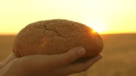 Хлеб в руке