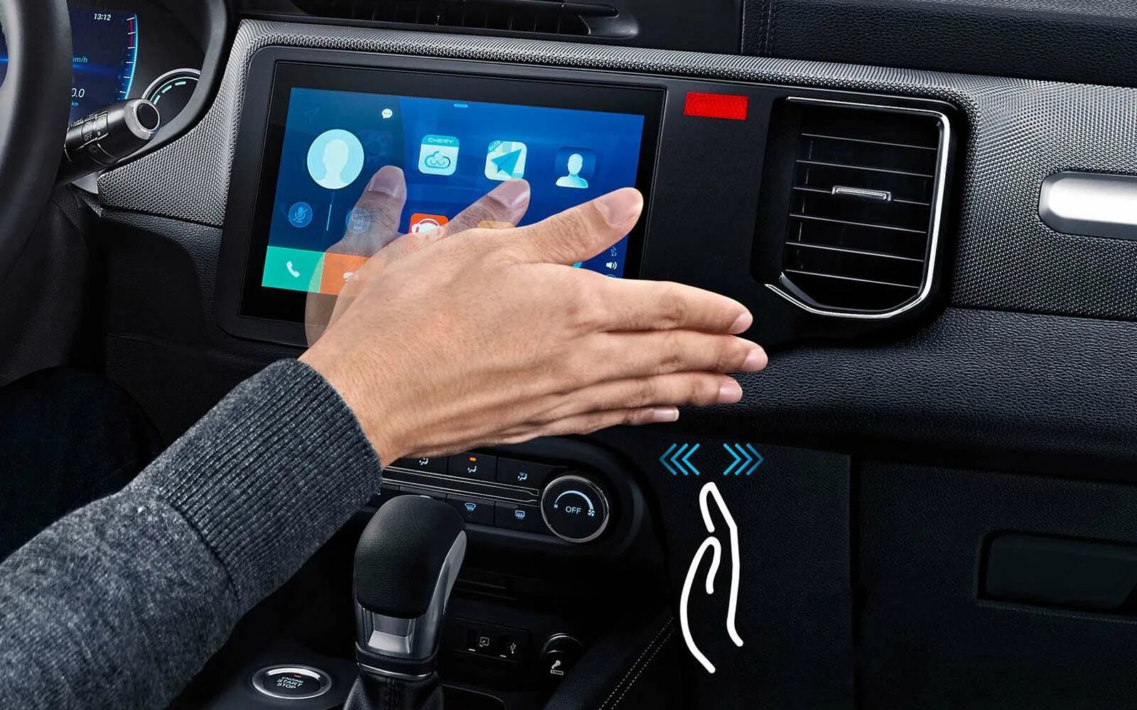 Андроид авто на чери тигго. Чери тигго 4 мультимедиа. chery tiggo 4 жестовое управление. чери тигго 4 управление жестами. чери тигго 4 сенсорный экран мультимедиа проекция.