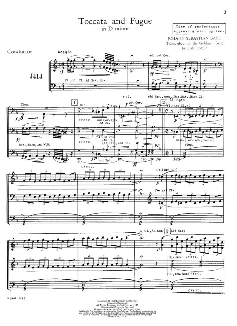S bach toccata in d minor
