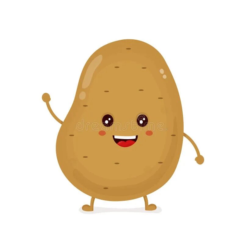Веселая картошечка. Картошка мультяшная. Картошка с глазками. Веселый картофель. Рисунок веселой картошки.