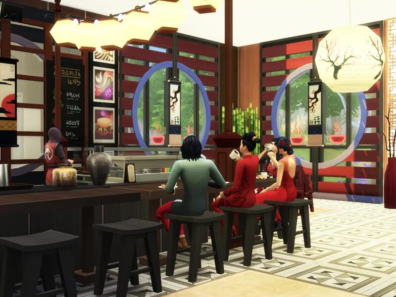 Симс 4 мод бары. Симс 4 японский ресторан. азиатский ресторан симс 4. sims 4 китайский ресторан. sims 2 ресторан.