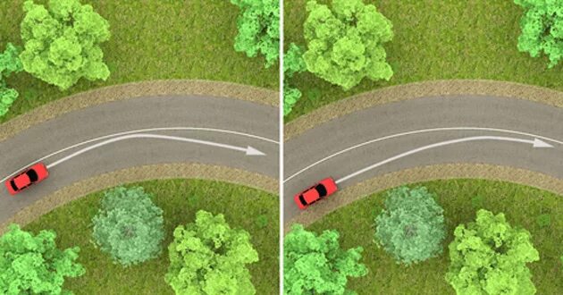 Траектория поворот направо автомобиля. Правильная траектория поворота. Правильная траектория поворота. Траектория поворота автомобиля. Безопасная траектория поворота.