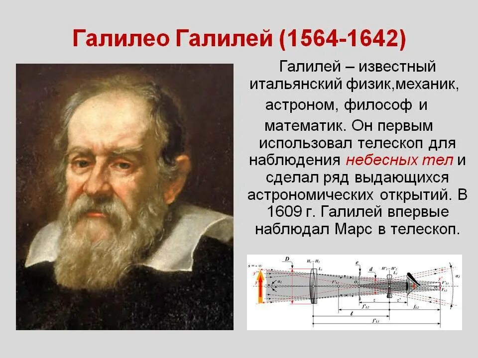 Кто 1 использовал телескоп. Открытия Галилео Галилея. Галилей открытия в биологии. Галилео Галилей открытия в астрономии. Галилео Галилей открытия в математике.