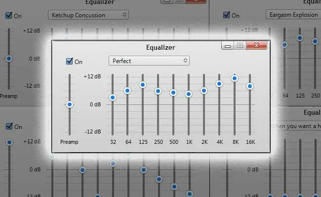 Setting equalizer
