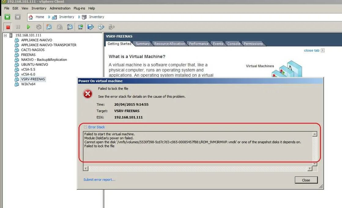 Vm console