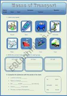 Travel equipment lesson plan 6 grade