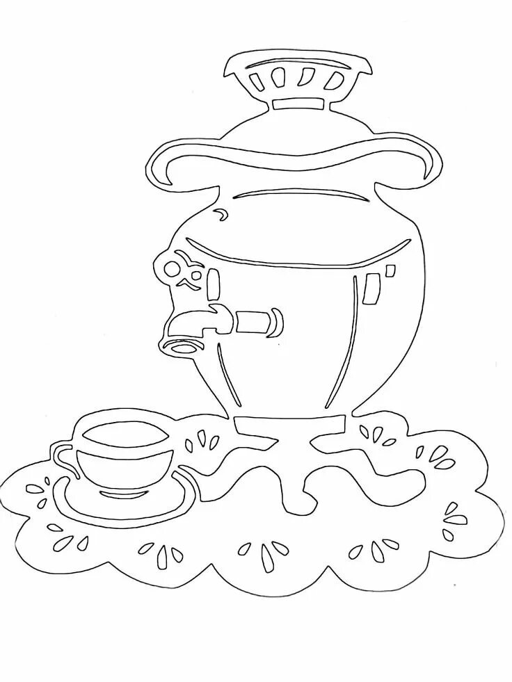 Тульский самовар разукрашка. Самовар трафарет для детей. Трафарет самовара для раскрашивания. Самовар раскраска для детей.