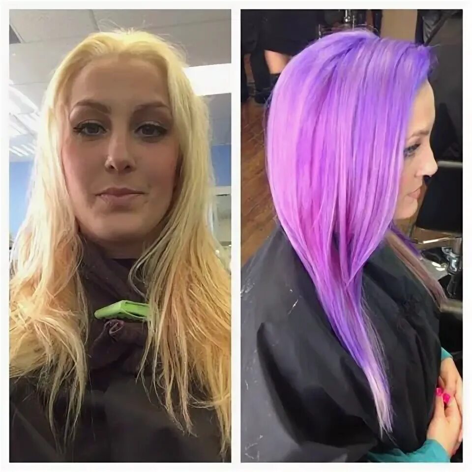 Фиолетовые волосы до и после Pravana vivids violet hair! Hair makeover, Dyed hair, Hair styles