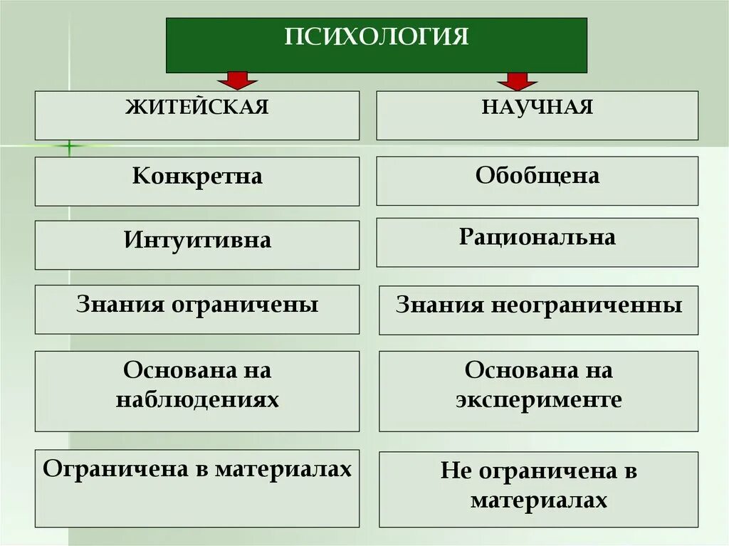 Житейская и научная психология. Различия житейской и научной психологии. Характеристики научной психологии. Научная и житейская психология сходства и различия. Житейская наука