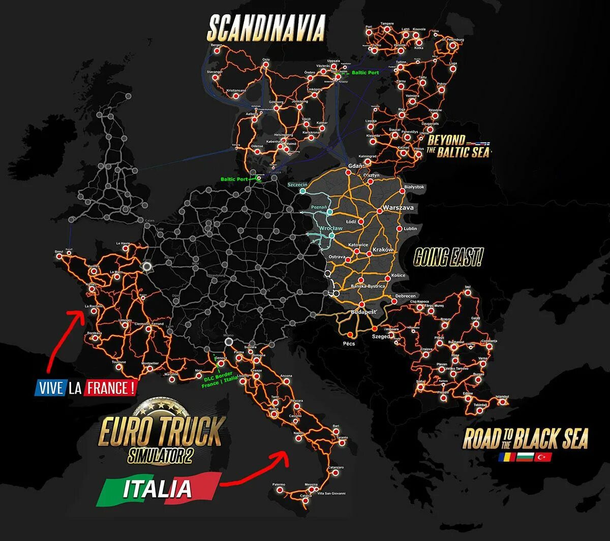 Етс2 длс. Euro Truck Simulator 2 карта. Euro Truck Simulator 2 карта DLC. Euro Truck Simulator 2 последняя версия карта. Euro Truck Simulator 2 карта с ДЛС.