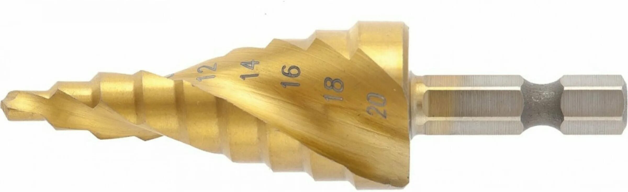 Сверло ступенчатое с шестигранным хвостовиком. Ступенчатый хвостовик. Конусный резак по дереву. 21134. 5 x 191 мм.
