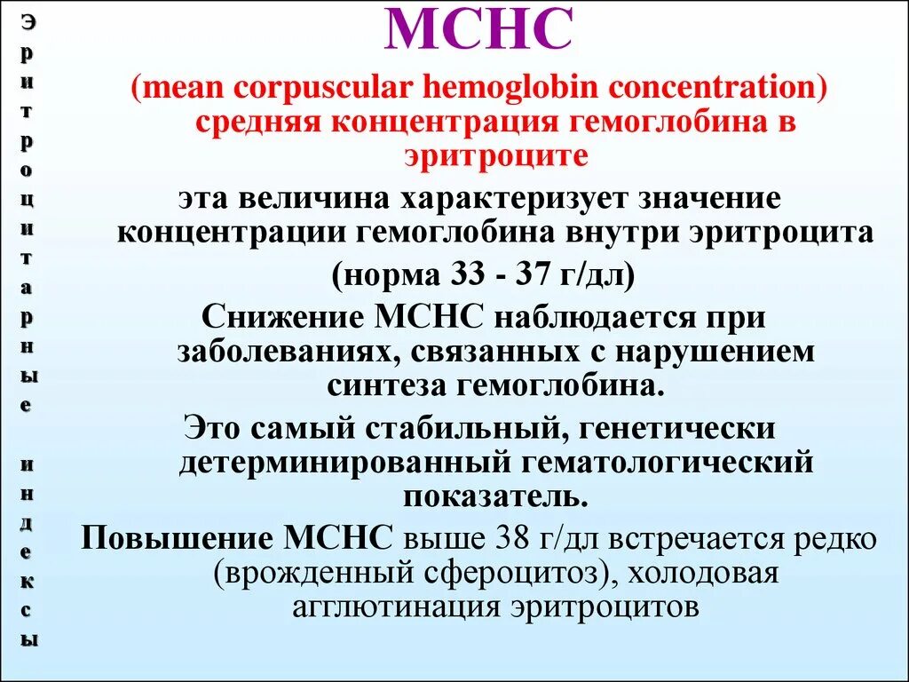 Mchc в крови повышен