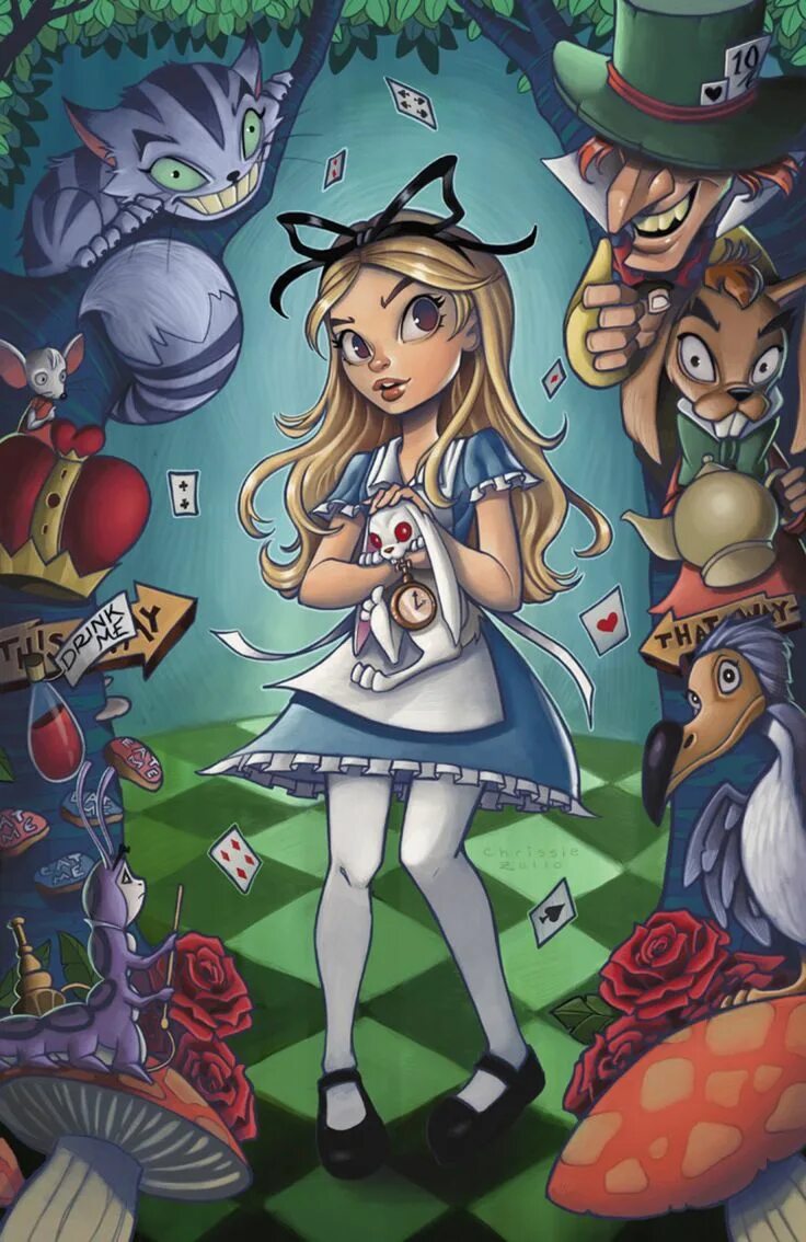 Алиса Вондерленд. Алиса Вандерленд Дисней арт. Алиса в стране чудес персонажи. Алиса в стране чудес герои иллюстрации.
