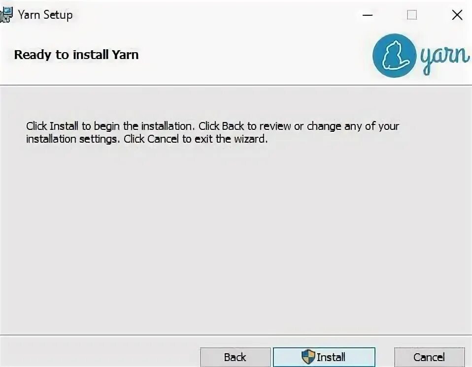 Install click. Yarn install. yarn reinstall. yarn windows. windows in yarn delete.