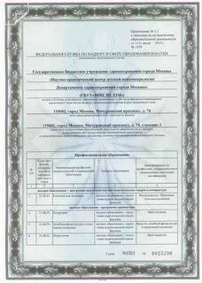 Номер лицензии на образовательную деятельность