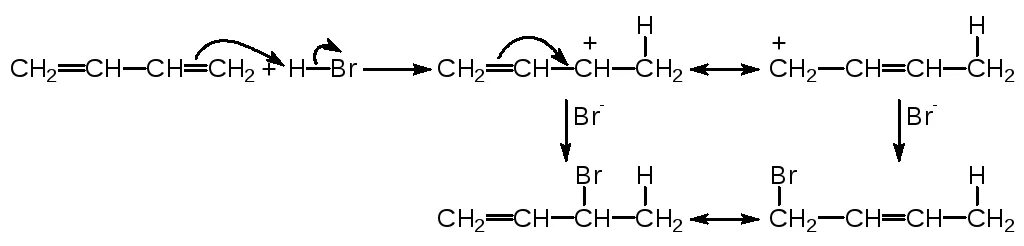 Взаимодействие бутена 1 с бромом. Механизм электрофильного присоединения бутена-1. Механизм реакции электрофильного присоединения бутена. Бутадиен 1,3 hbr 1,4 присоединение. Бутен 1 3 hbr присоединение 1,2.
