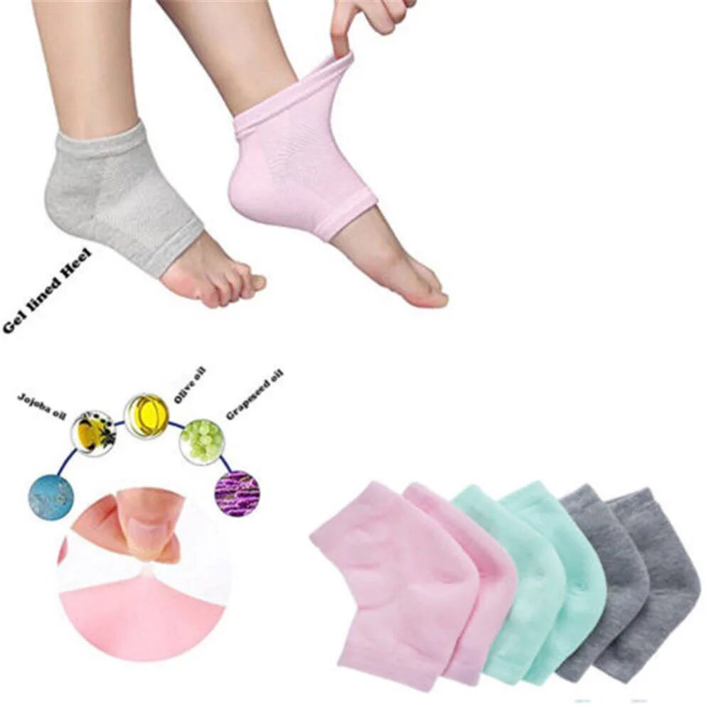 Фикс прайс для пяток. Силиконовые носки. носочки для пяток socks. носки для увлажнения ног. носки с силиконовой пяткой.