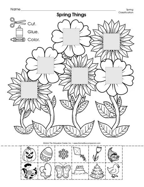 Spring worksheets for kids